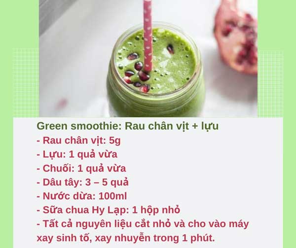 công thức green smoothie giảm cân, công thức smoothie giảm cân đơn giản, thực đơn smoothies giảm cân, các công thức smoothie giảm cân